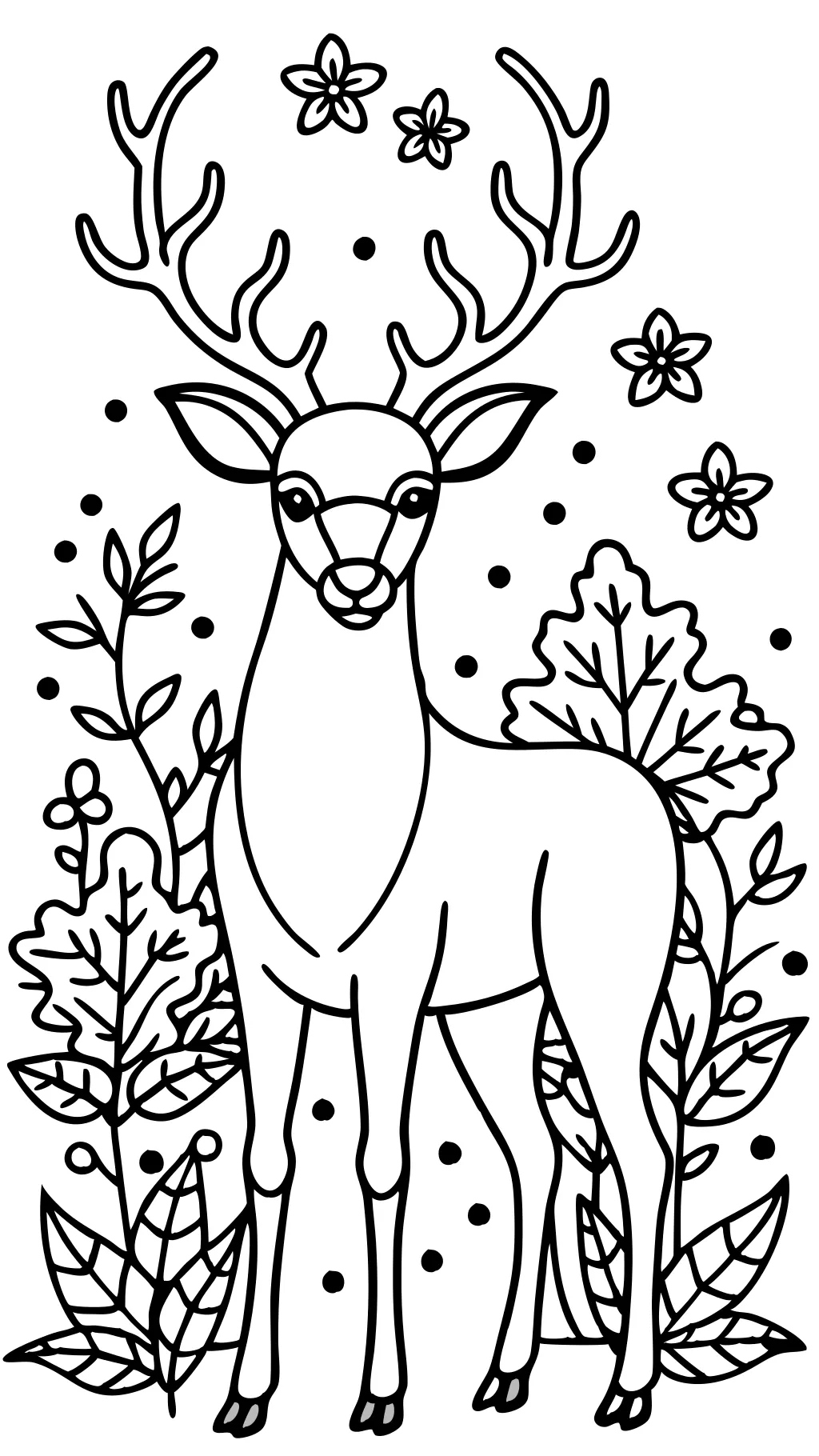 coloriage adulte cerf